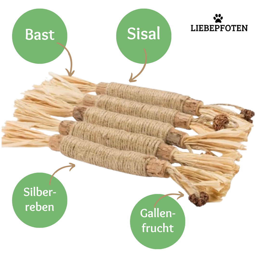 Liebepfoten Kauspaß &amp; Reinigungssticks - Unterstützt die Maulhygiene &amp; sorgt für mega Kauspaß