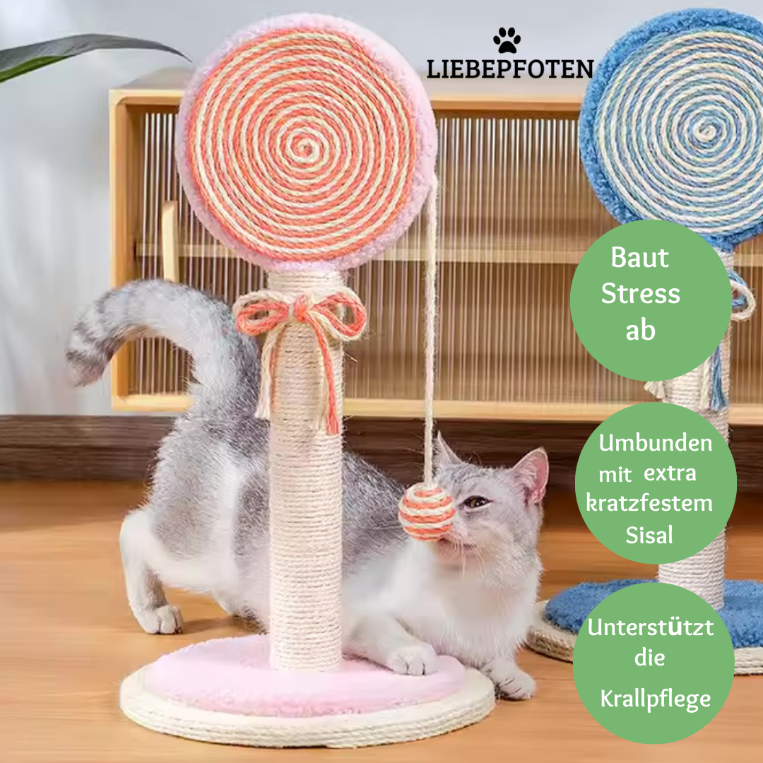 Liebepfoten CandyKratz – Der Lolipop- Kratzbaum, der Katzen begeistert und Möbel schützt!