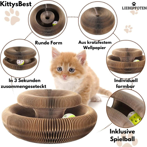 KittysBest nie wieder Langeweile  + Schutz für Deine Möbel. Neu: Inklusive Spielball!